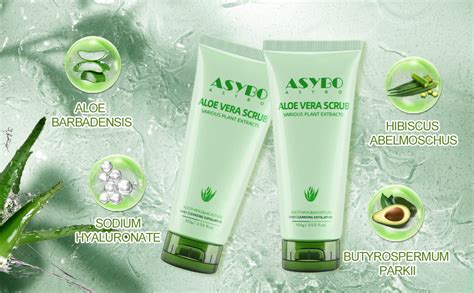 Asybo Natural Facial Scrub Organic Aloe Vera Exfoliating Scrub For Blackheads