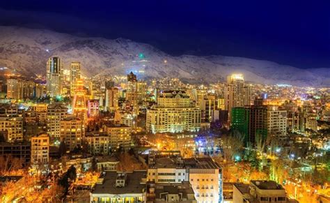 My beautiful Tehran at night surrounded by the majestic Alborz ...