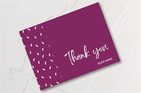 Printable Thank You Business Card Template Editable Canva Design