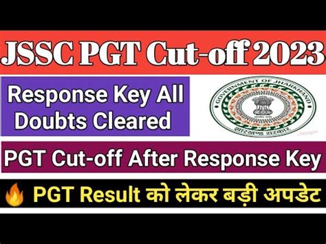 JSSC PGT Result Big News PGT Cut Off PGT Response Sheet Doubts