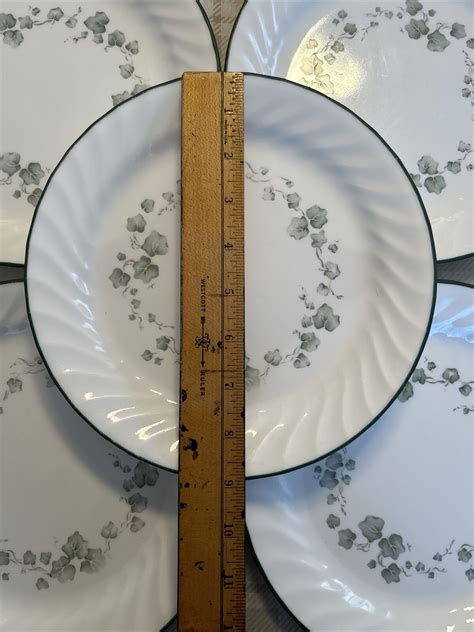 Corning Corelle Green Callaway Ivy Swirl Luncheon Plates Set Of Ebay