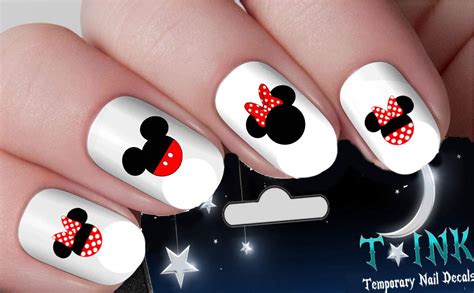 Mickey And Minnie Mouse Nail Art