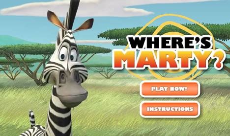 Marty the zebra online game online games - Hellokids.com