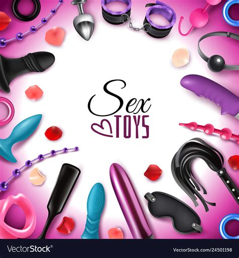 Sex Toys Frame Royalty Free Vector Image Vectorstock