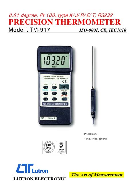 TM 917 PDF | PDF | Thermocouple | Electrical Connector