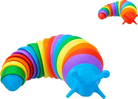 Fidget Slug Toy 3d Printed Articulated Slug Fidget Sensory Slug For