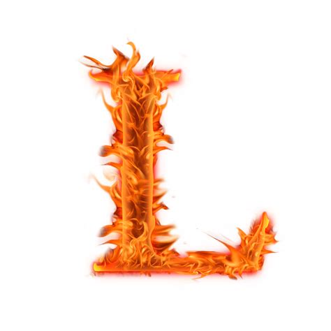 Diseño De Icono De Letras Del Alfabeto De Fuego L Mayúscula 8490516 Png