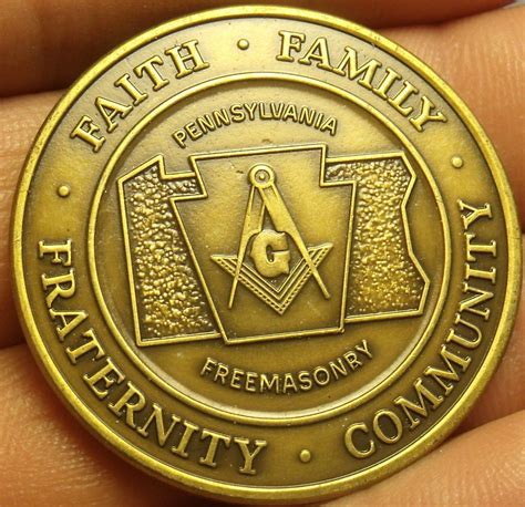 Large 381mm Solid Bronze Grand Lodge Of Pennsylvania 1998 Masonic