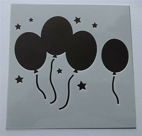 Birthday Balloons Stencil Mask For Card Making Papercrafts Mixed