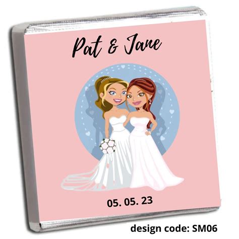 Personalised Chocolate Same Sex Wedding Favours Etsy