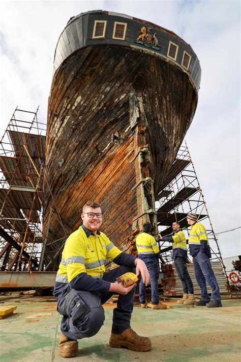 Asc Apprentices Pitch In To Revitalise City Of Adelaide Clipper Ship