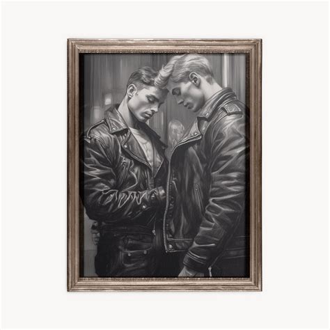 Gay Vintage Wall Art Tom Of Finland Style Lgbtq Queer Retro Etsy