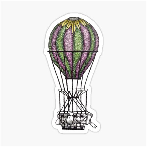 Hot Air Balloon Sticker For Sale By CountDorothy Redbubble