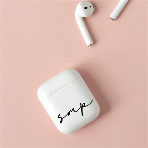 Custom AirPod Decal, Personalized Decal Sticker for Car, Laptop or Wall
