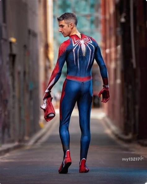 amazing spiderman jumpsuit tight fitting cosplay costume suit