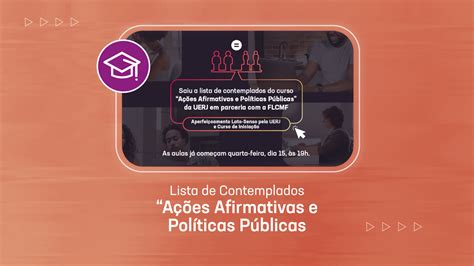 Contemplados Para O Curso “ações Afirmativas E Políticas Públicas” Da