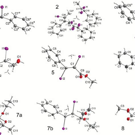 Overview Over The Asymmetric Units Or Molecular Structures Of Our