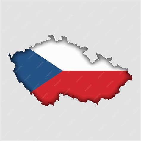 Premium Vector | CZECH REPUBLIC Map with flag in body