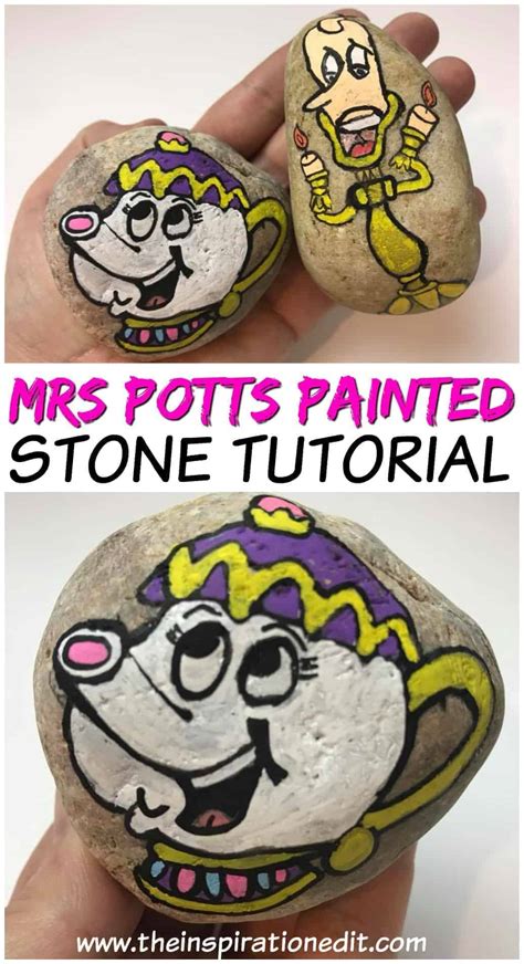 Disney Painted Rocks and Mrs Potts Quotes · The Inspiration Edit