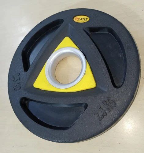 Black Base 2 5inch Rubber Olympic Weight Plate Weight 2 5 Kg At Rs