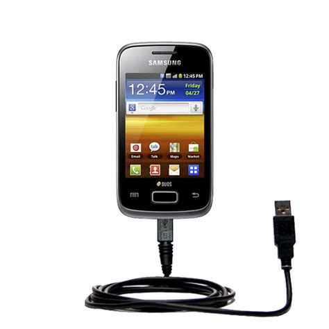 Classic Straight USB Cable Suitable For The Samsung Galaxy Y DUOS With Power Hot Sync And Charge