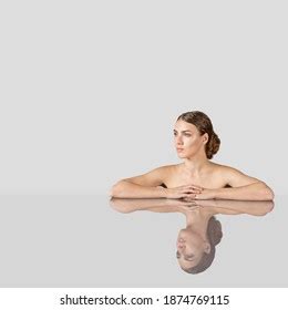 Thoughtful Naked Woman Leaning On Table Stock Photo Shutterstock