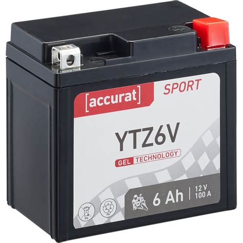 Motorradbatterie Roller Batterie 12V 6Ah GEL YTZ6V Akku Quad Moped ...