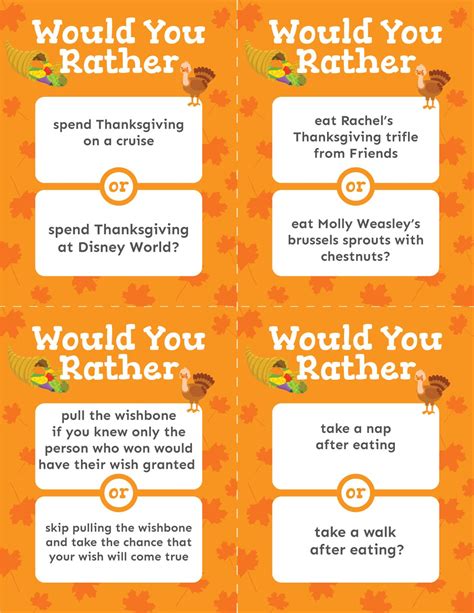 Would You Rather Printable