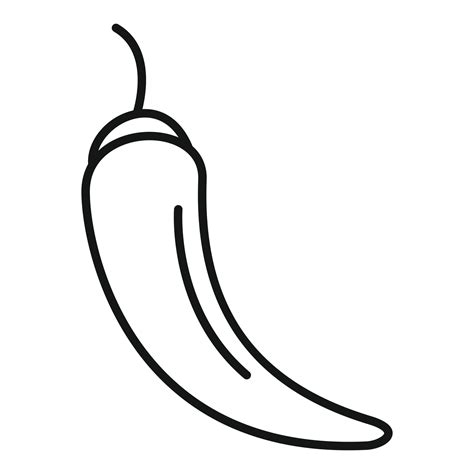 Chili pepper icon, outline style 14643048 Vector Art at Vecteezy