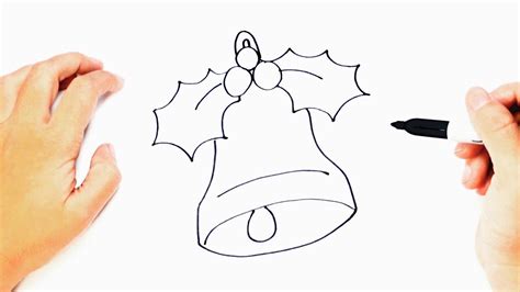 How To Draw A Christmas Bell Step By Step Christmas Drawings Youtube