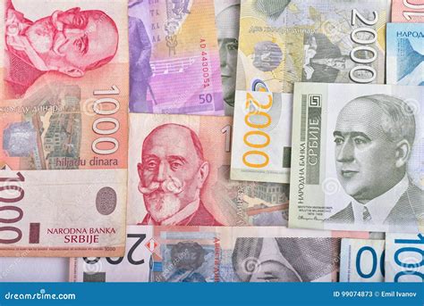 serbiska dinar sedlar fotografering  bildbyraer bild av finansiellt