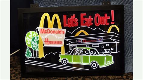 Mcdonalds Lets Eat Out Light Up Sign K57 Los Angeles 2017