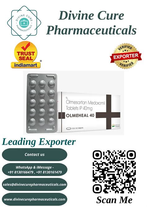 Olmesartan Medoxomil 40mg Tablets At Rs 600stripe In Ghaziabad Id