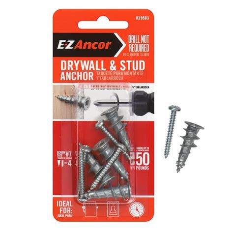 E Z Ancor Stud Solver Lbs Drywall And Stud Anchors Pack