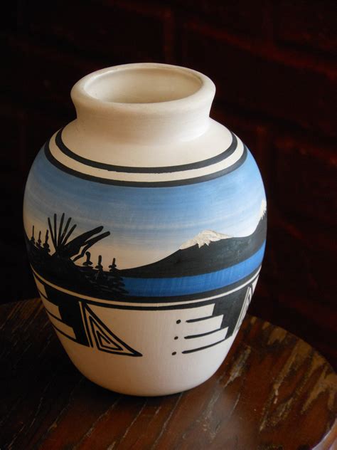 Vintage Navajo Signed Pottery Vase