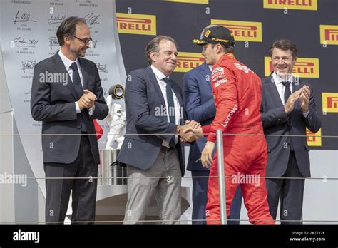 Charles Leclerc (MON) Ferrari celebrates his third position on the ...