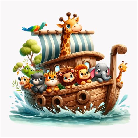Noah’s Ark Clipart Bundle, Animals Clipart, Christian Clipart, Bible ...