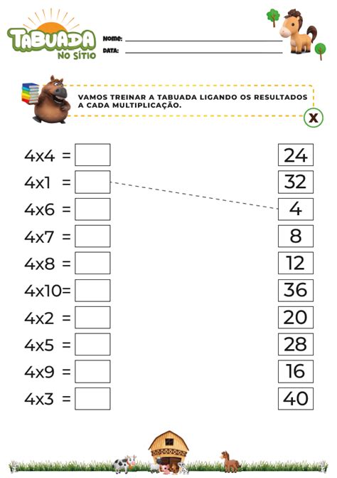 Atividades De Tabuada De Completar Multiplicação Pk