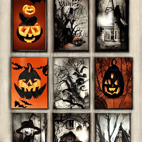 Vintage Halloween Printable Wall Art Creative Fabrica