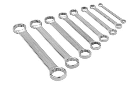 bahco   piece double ended flat ring spanner set  mm primetools