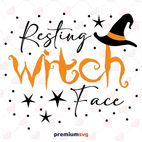 Resting Witch Face Svg Witch Halloween Svg Premiumsvg