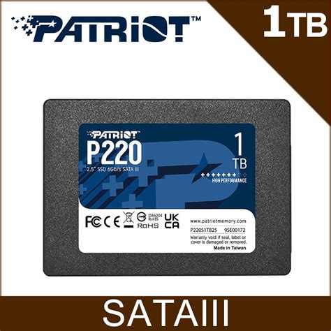 PATRiOT 博帝 美商 P220 1TB 2 5吋 SSD固態硬碟 PChome 24h購物