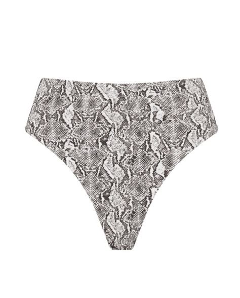 Snake Print High Waist Cheeky Bikini Bottoms Ark Swimwear
