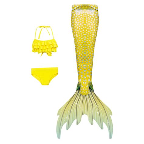 Mermaid Swimsuit With Tail For Girls 4 6 Mermaid Tail Sling Bikini Fish Scale 3pcs Girl Swimsuit
