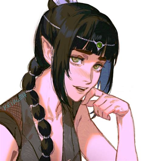 Safebooru 1girl Baldurs Gate Baldurs Gate 3 Black Hair Diadem Dungeons And Dragons Elf Green