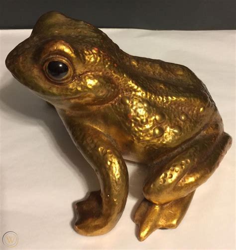 Vintage Freeman Mcfarlin Anthony Gold Frog Figurine California