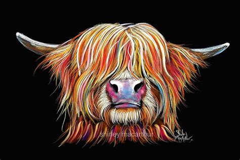 Highland Cow Print Box Canvas Wall Art Cow Print Cow Canvas Scottish Ts From Painting