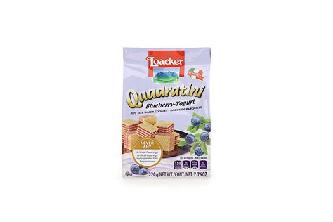 Amazon Loacker Quadratini Premium Blueberry Yogurt Wafer Cookies