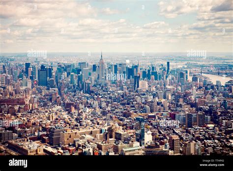 New york city aerial view hi-res stock photography and images - Alamy