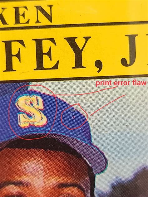 Error Ken Griffey Jr And Barry Bonds 1991 Fleer Second Generation